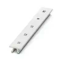 0811998: Terminal Block Marker, White, Marker Strip, Modular Terminal Blocks, L1, L2, L3, N, PE, 15.2 mm, ZB