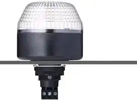 802550405: Beacon, Steady, Transparent, 24 V, IP67, 56 mm H, 65 mm Lens, IML M22 Series