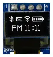 MDOB064032AV-WI: Graphic OLED, 64 x 32 Pixels, White on Black, 3V, I2C, 14.85mm x 16.6mm, -40 °C