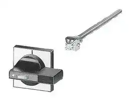 8UC6262-6BD22: Rotary Operating Mechanism, Door Coupling, Black, Switches