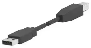 1487594-2: USB Cable, Type A Plug to Type B Plug, 250 mm, 9.84 ", USB 2.0, Black