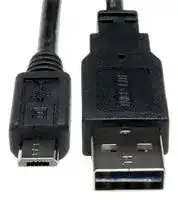 UR050-06N: USB CABLE, 2.0 TYPE A-MICRO B PLUG, 6"