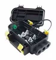 04980933.X: Fuseholder, Sealed, Automotive Blade, IP67/IPX9K, 3 Fuses, 200 A, 58 VDC, MIDI, Bolt Down