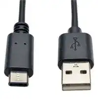 U038-006: USB CABLE, 2.0, A-C PLUG, 6FT, BLACK