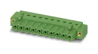1810340: Terminal Block, w/Flange, Socket, 5.08 mm, 3 Ways, 12 A, 176 V, Through Hole Right Angle