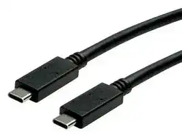 11.02.9052: USB Cable, Type C Plug to Type C Plug, 500 mm, 19.7 ", USB 3.1, 3.2, Black, E-Marked Cable