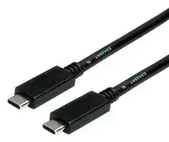 11.02.9053: USB Cable, Type C Plug to Type C Plug, 1 m, 3.3 ft, USB 3.1, 3.2, Black, E-Marked Cable