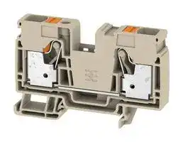2494000000: DIN Rail Mount Terminal Block, 2 Ways, 18 AWG, 4 AWG, 16 mm², Push In, 76 A