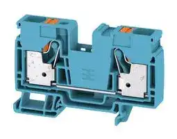2494100000: DIN Rail Mount Terminal Block, 2 Ways, 18 AWG, 4 AWG, 16 mm², Push In, 76 A
