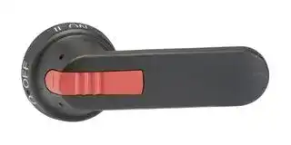 OHB145J12E011: Handle, ABB OT160xxx4000 Series Switch Disconnectors, IP65, Black, 45 mm x 178 mm x 66 mm