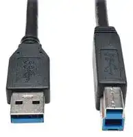 U322-003-BK: USB CABLE, 3.0 TYPE A-TYPE B PLUG, 3FT
