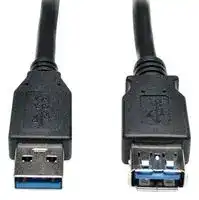 U324-006-BK: USB CABLE, 3.0 TYPE A PLUG-RCPT, 6FT