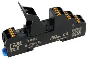SJ2S-21L: Relay Socket, DIN Rail, Push In, 8 Pins, SJ Series