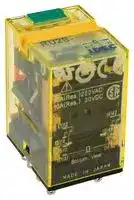 RU2S-D24: Power Relay, DPDT, 24 VDC, 10 A, RU Series, Socket, Non Latching