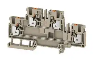 2539970000: DIN Rail Mount Terminal Block, 4 Ways, 26 AWG, 12 AWG, 4 mm², Push In, 32 A