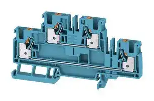2540040000: DIN Rail Mount Terminal Block, 4 Ways, 26 AWG, 12 AWG, 4 mm², Push In, 32 A