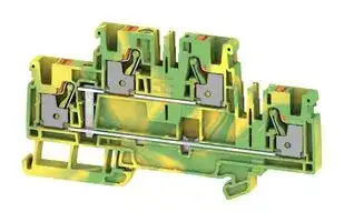 2539990000: DIN Rail Mount Terminal Block, PE, 4 Ways, 26 AWG, 12 AWG, 4 mm², Push In