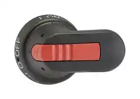 OHB45J6T: Switch Handle, Pistol, IP65, J6T, 45 mm, Manual Change-Over Switch, Black