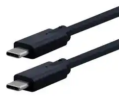 11.02.9076: USB Cable, Type C Plug to Type C Plug, 1 m, 3.3 ft, USB 3.2, Black, E-Marked Cable