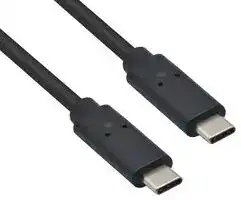 11.02.9091: USB Cable, Type C Plug to Type C Plug, 500 mm, 19.7 ", USB 4.0, Black, E-Marked Cable