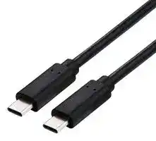 11.02.9082: USB Cable, Type C Plug to Type C Plug, 1 m, 3.3 ft, USB 4.0, Black, E-Marked Cable
