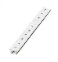 1053438: Terminal Block Marker, White, Marker Strip, Modular Terminal Blocks