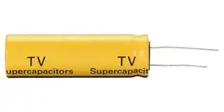 TV1860-3R0107-R: Supercapacitor, 100 F, 3 V, PC Pin, -10%, +30%, 7.5 mm, 1000 hours @ 65°C