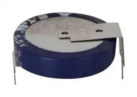 KR-5R5C104H-R: Supercapacitor, 0.1 F, 5.5 V, Radial Leaded, -20%, +80%, 5 mm, 1000 hours @ 70°C