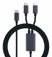 11.02.8308: USB Cable, Type C Plug to Type C Plug, 1.85 m, 6.1 ft, USB 2.0, Black