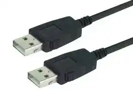 CAUALAL-1M: USB Cable, Type A Plug to Type A Plug, 1 m, 3.3 ft, USB 2.0, Black