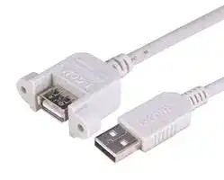 UPMAA-03M: USB Cable, Type A Plug to Type A Receptacle, 300 mm, 11.8 ", Grey