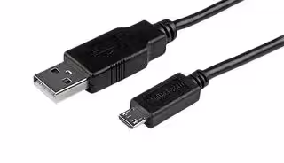 USBAUB15CMBK: USB Cable, 15cm Mobile Charge Sync USB to Slim Micro USB Cable for Phones and Tablets, M/M