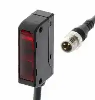 E3S-LS3PW-M5J 0.3M: Photoelectric Sensor, 60 mm, PNP Open Collector, 100 mA Output, 12 VDC to 24 VDC