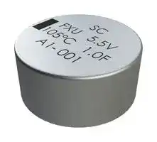 FXU0H105ZF: Supercapacitor, 1 F, 5.5 V, Radial Leaded, -20%, +80%, 7.62 mm