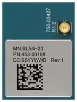 453-00198C: Bluetooth Module, MHF4 Connector, 2.48 GHz, ADC/GPIO/I2S/I2C/I3C/PDM/PWM/QSPI/SPI/SMIF/UART/USB