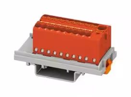 1047456: Panel Mount Barrier Terminal Block, 17.5 A, 500 V, 19 Pole, 9, Push In, 14 AWG