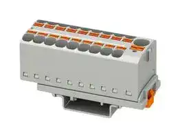 3273636: Panel Mount Barrier Terminal Block, 32 A, 800 V, 19 Pole, 9, Push In, 10 AWG