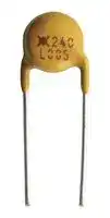 RF1246-000: Resettable Fuse, PPTC, PolySwitch LVR Series, 120 VAC, 80 mA, 190 mA, 10 s, Round