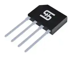 KBPF205G: Bridge Rectifier, Single Phase, 600 V, 2 A, KBPF, 4 Pins, 1.1 V