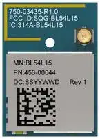 453-00044C: Bluetooth Module, MHF4 Connector, 2.48 GHz, AADC, GPIO, I2C, I2S, PDM, PWM, SPI, UART