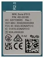 453-00185C: Wi-Fi & Bluetooth Module, Trace Pin, 6 GHz, HCI, I2S, PCM, SDIO, UART