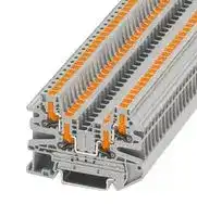 1078999: DIN Rail Mount Terminal Block, FT, Grey, 4 Ways, 26 AWG, 12 AWG, 4 mm², Push In, 24 A