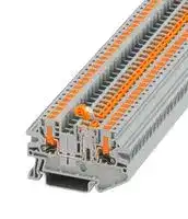 1079063: DIN Rail Mount Terminal Block, Grey, 2 Ways, 26 AWG, 12 AWG, 4 mm², Push In, 20 A