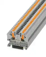 1088728: DIN Rail Mount Terminal Block, FT, Grey, 2 Ways, 24 AWG, 10 AWG, 6 mm², Push In, 32 A
