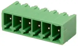 CTBP93VD/6: Terminal Block, Closed Ended, Header, 3.5 mm, 6 Ways, Through Hole Vertical