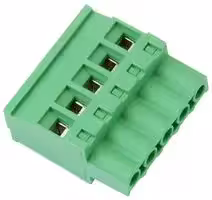 21.920M/5-E: Pluggable Terminal Block, 5.08 mm, 5 Ways, 28 AWG, 14 AWG, 2.5 mm², Screw