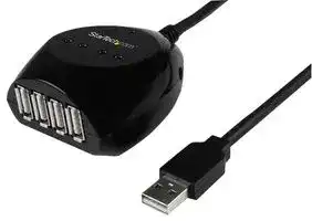 USB2EXT4P15M: USB Cable, Plug to 4-Port Hub, 15 m, 49 ft, Black