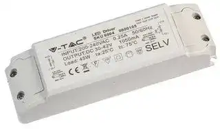 6004: LED Driver, LED Panel, IP20, 45 W, 42 VDC, 1.05 A, Constant Current, 200 V
