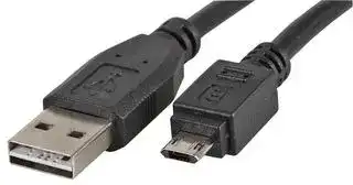 PSG91259: USB Cable, Type A Plug to Micro Type B Plug, 1 m, 3.28 ft, USB 2.0, Black