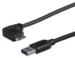 USB3AU1MLS: USB Cable, Slim Micro USB 3.0 Cable, M/M, Left-Angle Micro-USB, 5Gbps, 1m (3ft)